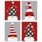 Big Dot of Happiness Christmas Gnomes - Unframed Holiday Linen Paper Wall Art - Set of 4 - Artisms - 8 x 10 inches